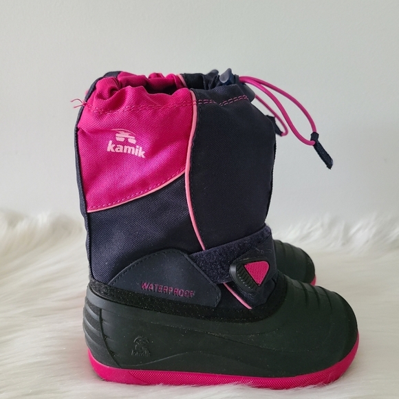 Kamik Girls Snow Boots Pink Black Size 11